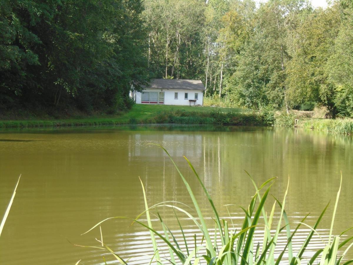 Deux étangs poissonneux au milieu des bois avec gîte moderne, la halte des deux lacs Rosée Extérieur photo
