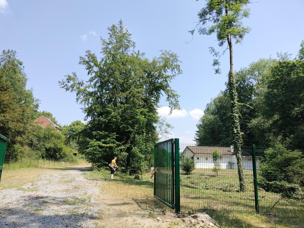 Deux étangs poissonneux au milieu des bois avec gîte moderne, la halte des deux lacs Rosée Extérieur photo